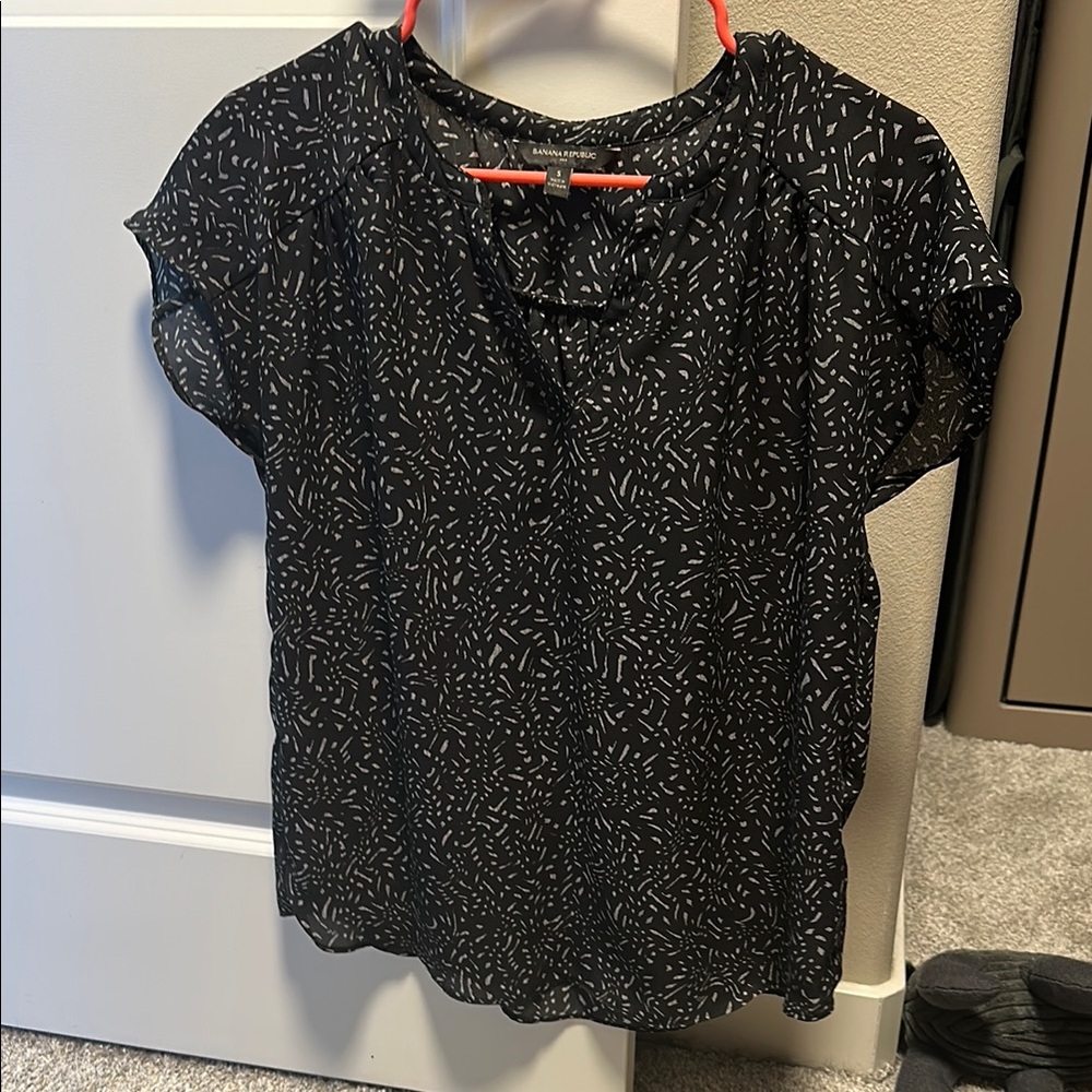 Black Patterned Women's Top